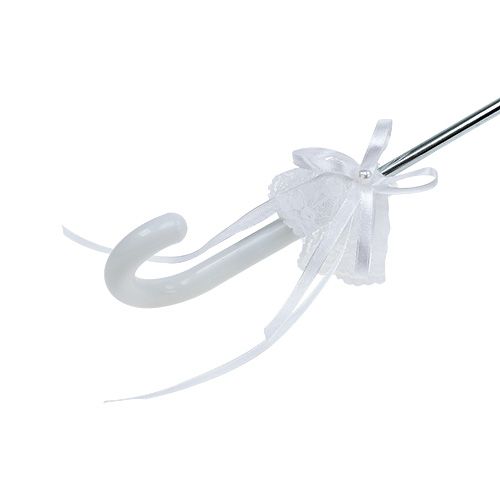 Floristik24 Paraply med spets vit Ø60cm L80,5cm