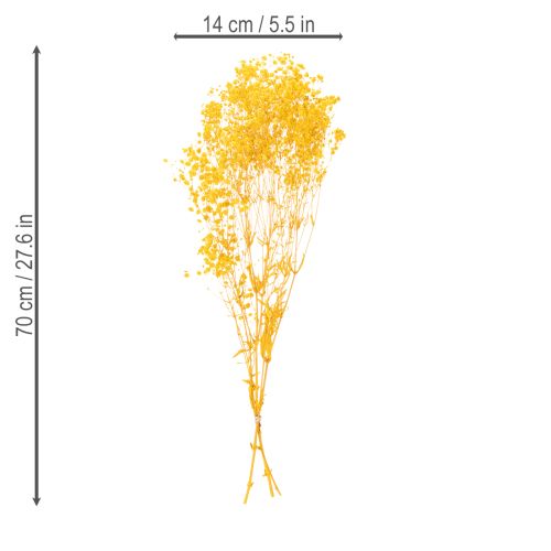 Artikel Torkad blombukett med baby's breath. Dekorativa blommande grenar lämpliga för säsongsbetonade bordsdekorationer. 70 cm