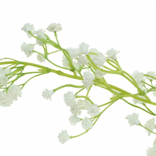 Floristik24 Bröllop dekoration krans gypsophila med ögonlockar vitt 180cm