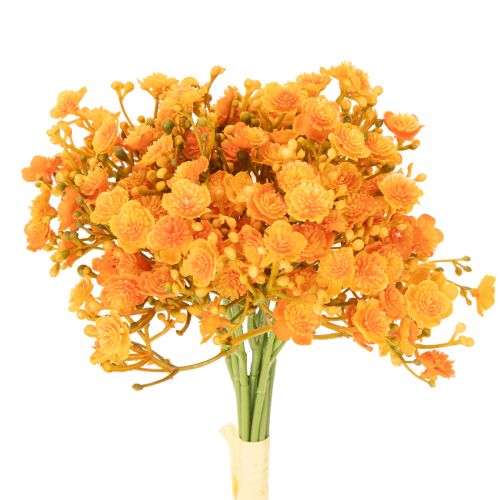 Konstgjord baby's breath orange gren för blomsterarrangemang 30cm 10st