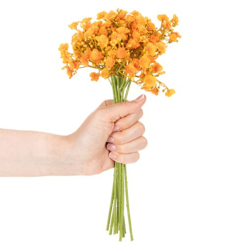Konstgjord baby's breath orange gren för blomsterarrangemang 30cm 10st | Floristik24.se
