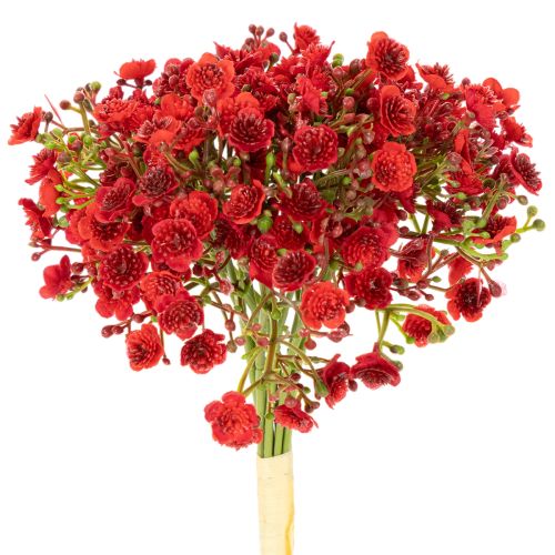 Konstgjord babyandning, röd, bukett som blomsterdekoration, 30 cm, 10 stycken