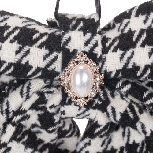 Tygrosett med brosch och galge, rutig, 24 cm, 2 stycken | Floristik24.se