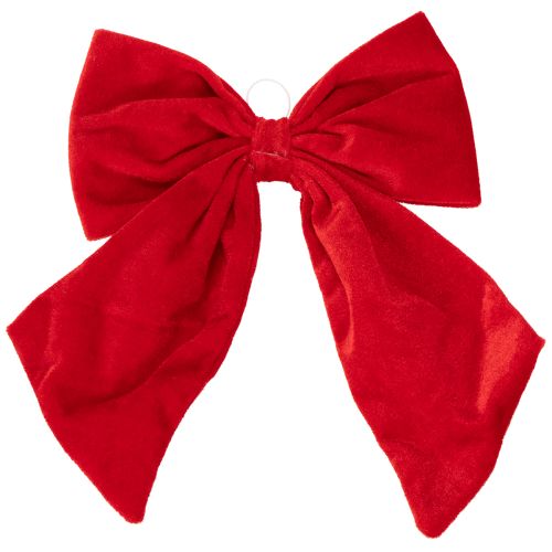 Röd dekorativ rosett som juldekoration, 28 cm, 3 stycken | Floristik24.se