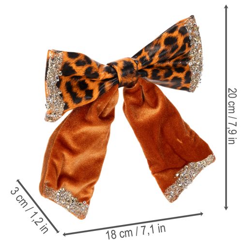 Dekorativ rosett med djurtryck leopardmönster 20 cm 3 st | Floristik24.se