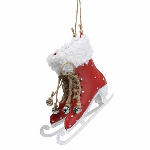 Floristik24 Julgransdekorationer skridskor för att hänga rött, vitt 10,5 × 10 cm