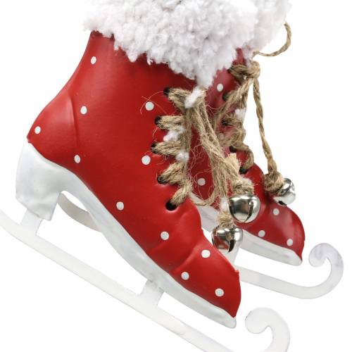 Floristik24 Julgransdekorationer skridskor för att hänga rött, vitt 10,5 × 10 cm