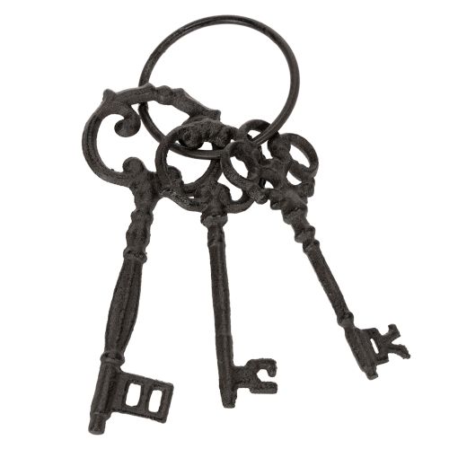 Floristik24 Dekorativ nyckelring, antik nyckeldesign, som ett nostalgiskt hemtillbehör, 27 cm