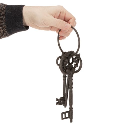 Artikel Dekorativ nyckelring, antik nyckeldesign, som ett nostalgiskt hemtillbehör, 27 cm
