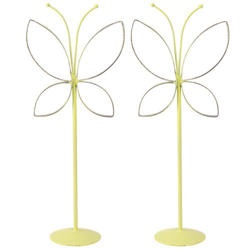 Artikel Butterfly metall dekorativt ställ grönguld H29cm 2 st
