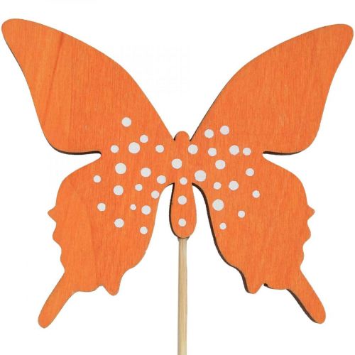 Butterfly träblomplugg färgad 9cm/29cm 12st