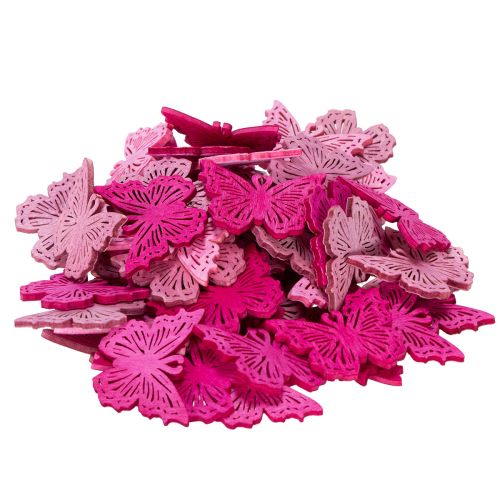 Artikel Dekorativa fjärilsdekorationer för vårliknande bords- och skålarrangemang, 4 cm, 72 stycken