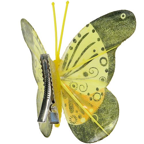 Artikel Fjärilar med klämma 5cm - 7cm diverse 10st