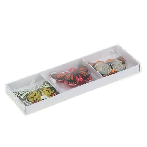 Floristik24 Fjäril att hänga färgglad assorterad 5,5cm 3st
