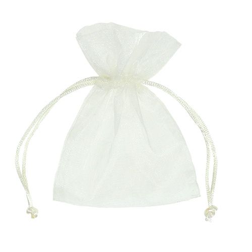 Floristik24 Smyckesväska av organzakräm 12x9cm 10p