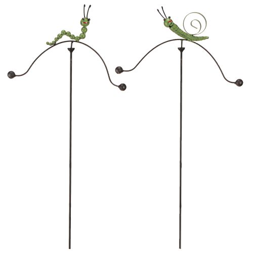 Artikel Snigel Caterpillar Wind Chime Trädgårdsstake Metall H67cm 2st