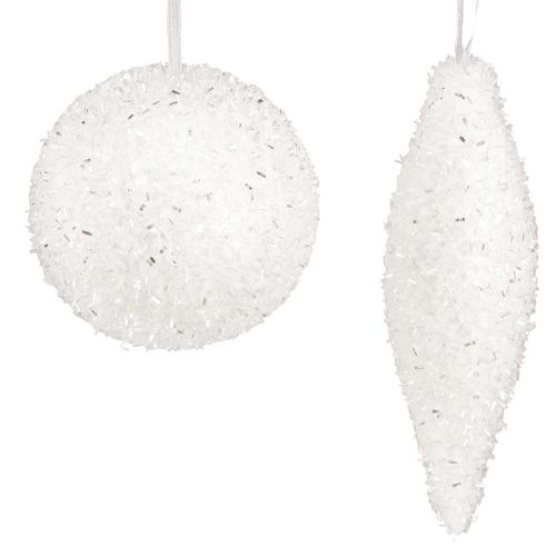 Artikel Snödekoration Juldekorationer kulor koner Ø4/8cm 18 st