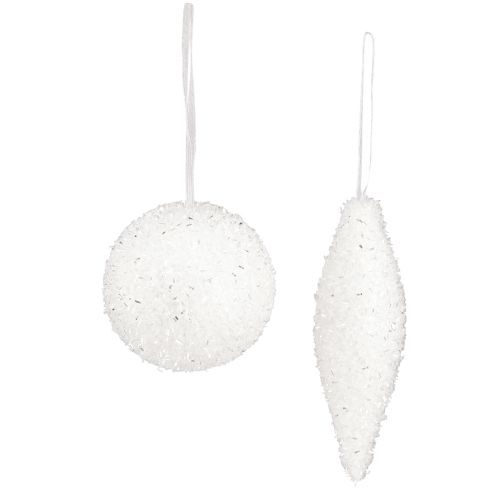 Artikel Snödekoration Juldekorationer kulor koner Ø4/8cm 18 st