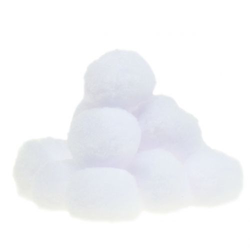 Floristik24 Snöboll vit 4cm 24 st
