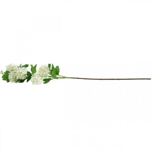 Floristik24 Snöbollsgren Konstgjord Växt Siden Blomma Vit Ø6,5cm L78cm