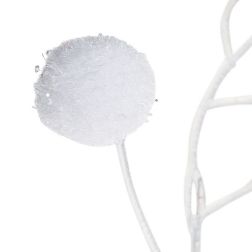 Floristik24 Snöbollsgirlang vinterdekoration vitt glitter L125cm