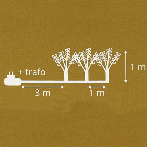 Floristik24 Snöbollsgrenar LED varmvit 72 lampor H1m 3st