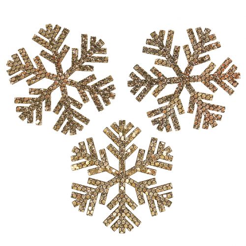 Artikel Snöflinga guld juldekoration Ø4cm 48 st