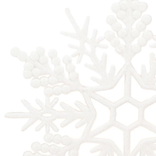 Artikel Snöflingedekoration för upphängning vinterdekoration vit 30cm 3 stycken