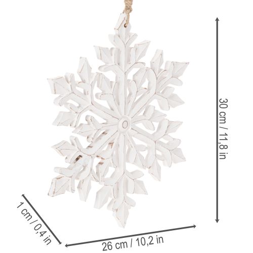 Stor dekorativ snöflinga, hängande dekoration, 30 cm | Floristik24.se