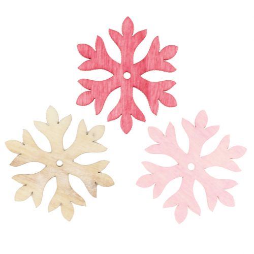 Floristik24 Snöflingor för spridning rosa, rosa, naturlig Ø4cm 72 st