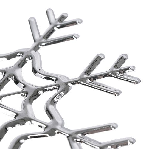 Floristik24 Snöflinga silver 10cm 3st