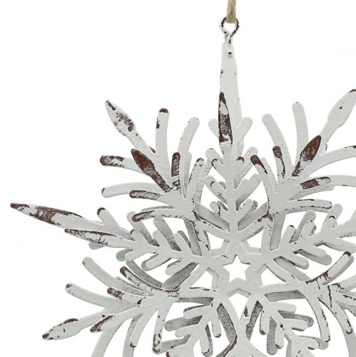 Floristik24 Snowflake 3D-effekt vit 16cm x 15,5cm 2st