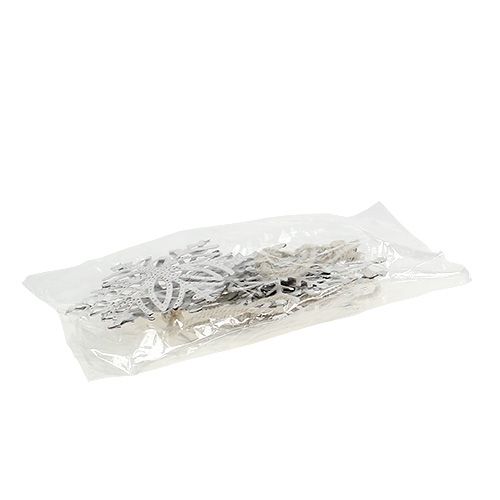 Floristik24 Metall snöflinga vit 10,5-11cm 4st