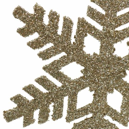 Artikel Dekorplugg snöflinga glitter Ø8/10cm 18 st