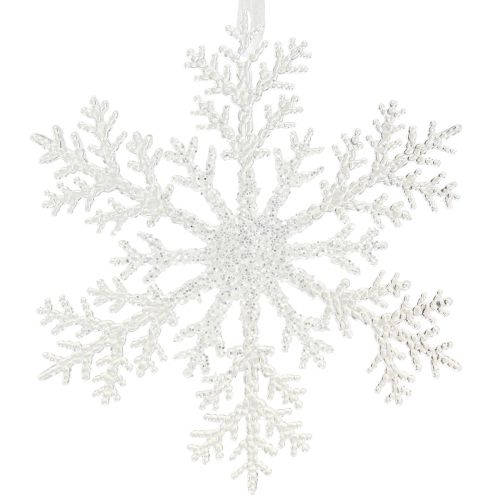 Snöflinga dekoration iskristall för upphängning 18×20cm 4st