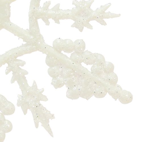 Artikel Snöflinga dekoration vit glitter iskristaller 10cm 12 st