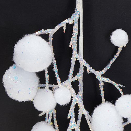 Artikel Snöflingedekorationsgrenar för upphängning glitter 30cm 2st