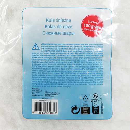 Artikel Snöflingor Flaky Artificiell Snövit 100g × 4st