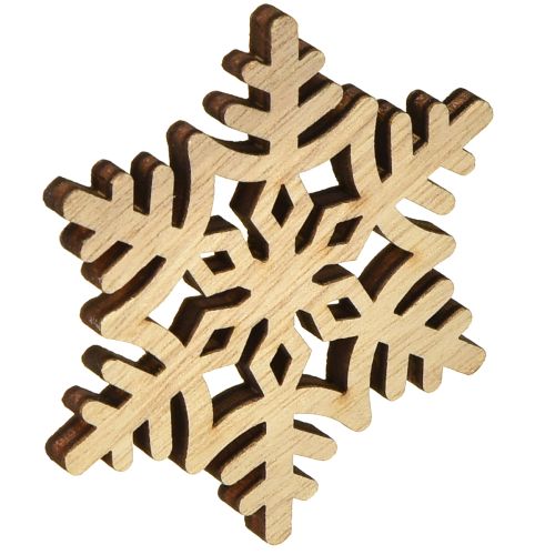 Artikel Snöflingor Trädekoration Vit Naturlig 3/5/7cm Blandade 36 st