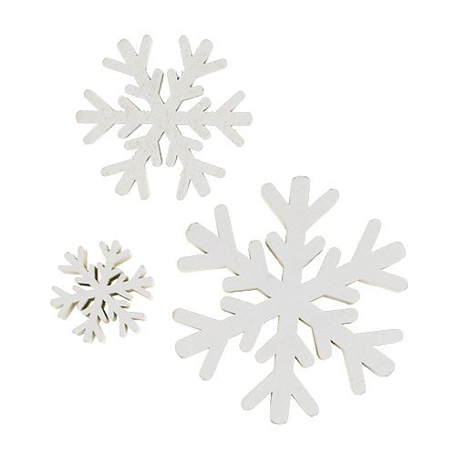 Floristik24 Snöflingor vit mix 3cm - 7cm 48 st