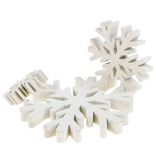 Floristik24 Snöflingor vit mix 3cm - 7cm 48 st