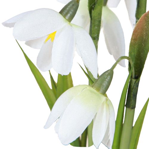 Artikel Snödroppar konstgjorda i glas konstgjorda blommor vit 22,5cm 2st