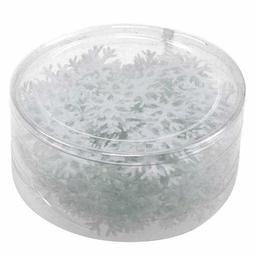 Floristik24 Spridda snöflingor vita Ø17mm 240p