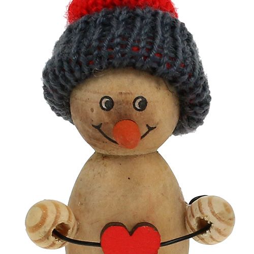 Floristik24 Snowman figur trä 8cm - 9cm 6st