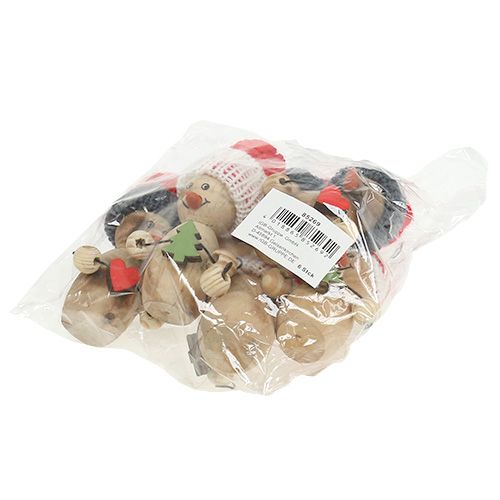 Floristik24 Snowman figur trä 8cm - 9cm 6st