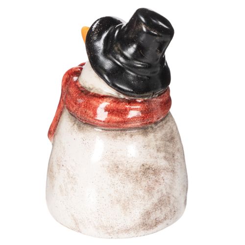 Snögubbefigur med röd halsduk, juldekoration, 10 cm | Floristik24.se