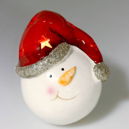 Floristik24 Snögubbe med LED-ljus 10,5cm 2st