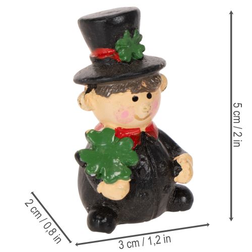 Lyckobringande skorstensfejarfigur att klistra, 5 cm, 6 stycken | Floristik24.se