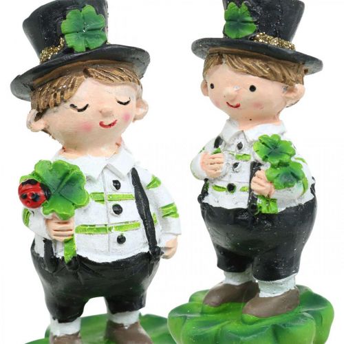 Artikel Skorstensfejare med klöver, plugg för nyårsafton, lyckolock, St Patrick&#39;s Day L27cm 4 st