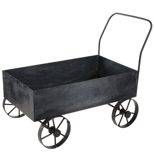 Artikel Skottkärra dekorativ planteringslåda i metall antracit L37cm